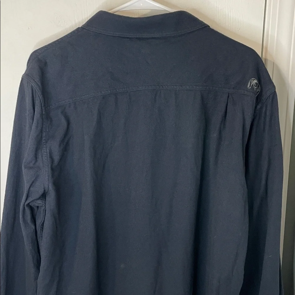 KUIU Navy Men’s Like New Wool Cotton Blend Button-Up Long Sleeve Textured Large - Picture 9 of 12